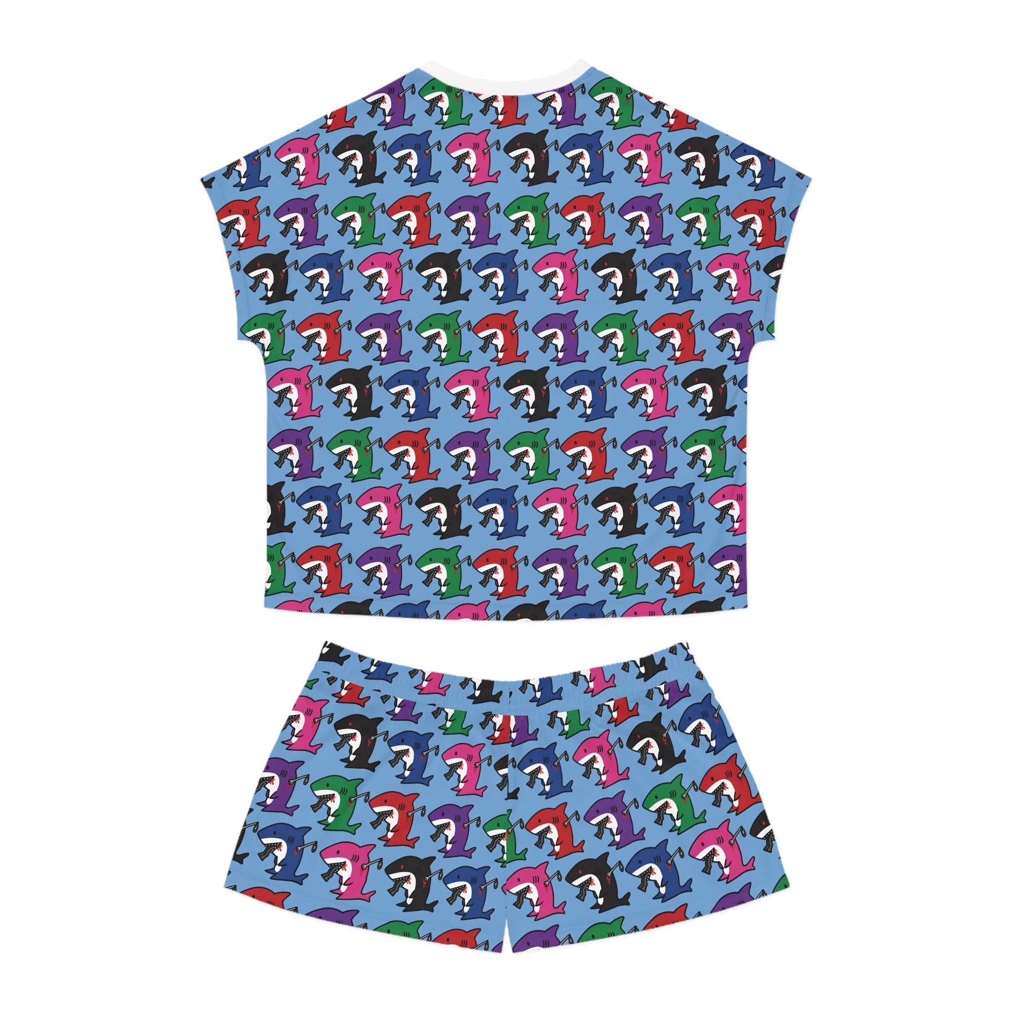 Slit Gill pattern Pajama Set